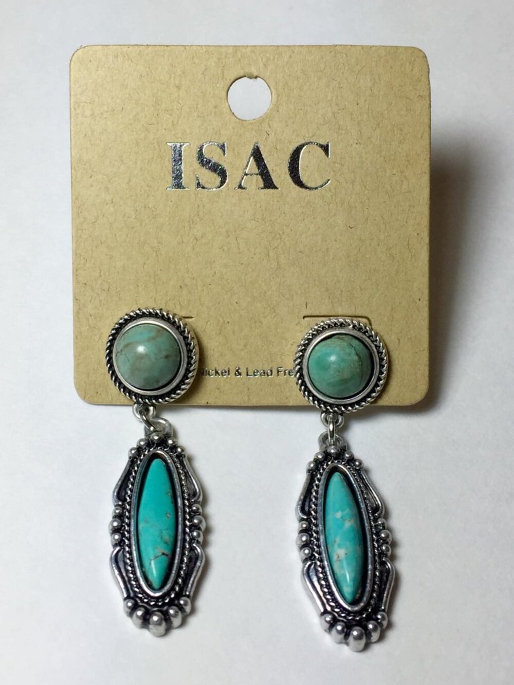 Natural Turquoise Earrings Isac Trading Co.